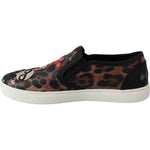 Dolce & Gabbana Elegant Leopard Print Loafers for Sophisticated Style Dolce & Gabbana Gray