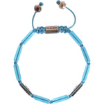 Chic Nialaya Diamond & Opal Beaded Bracelet Bracelet Nialaya Medium Aquamarine