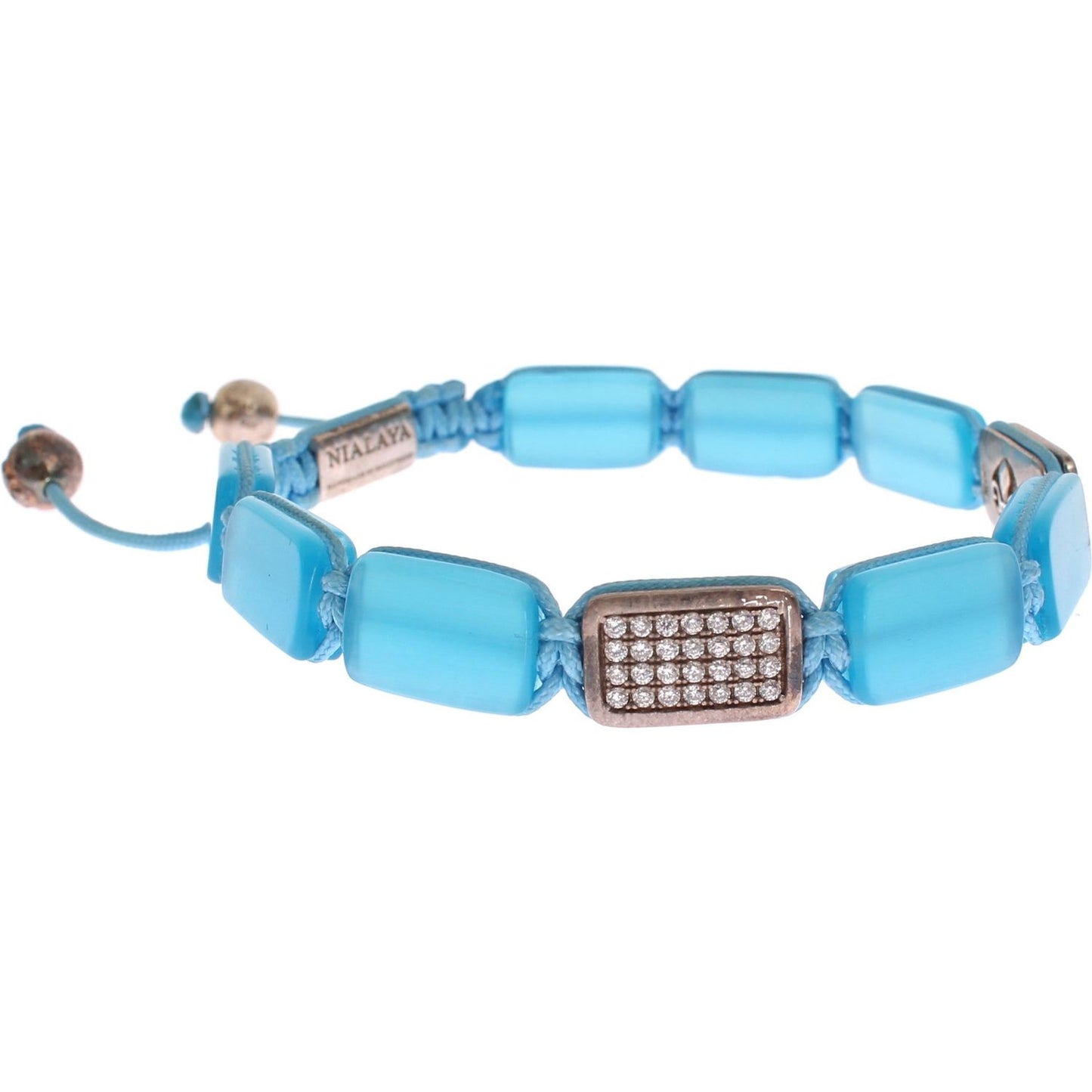 Chic Nialaya Diamond & Opal Beaded Bracelet Bracelet Nialaya Sky Blue