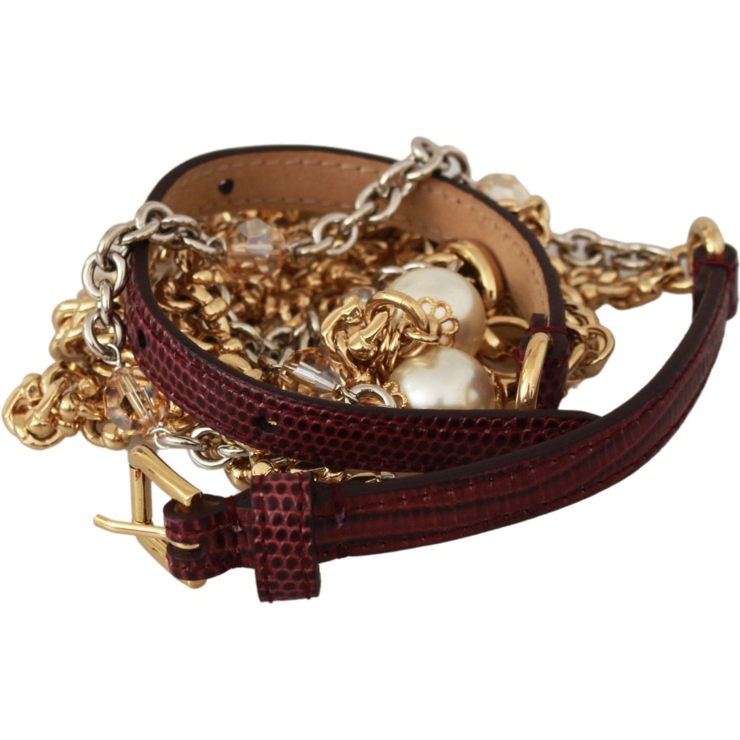 Dolce & Gabbana Crystal Studded Waist Belt in Purple Belt Dolce & Gabbana Dark Slate Gray