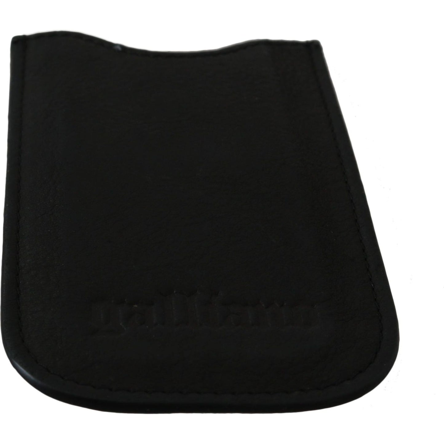 John Galliano Elegant Black Genuine Leather Men's Wallet Wallet John Galliano Black