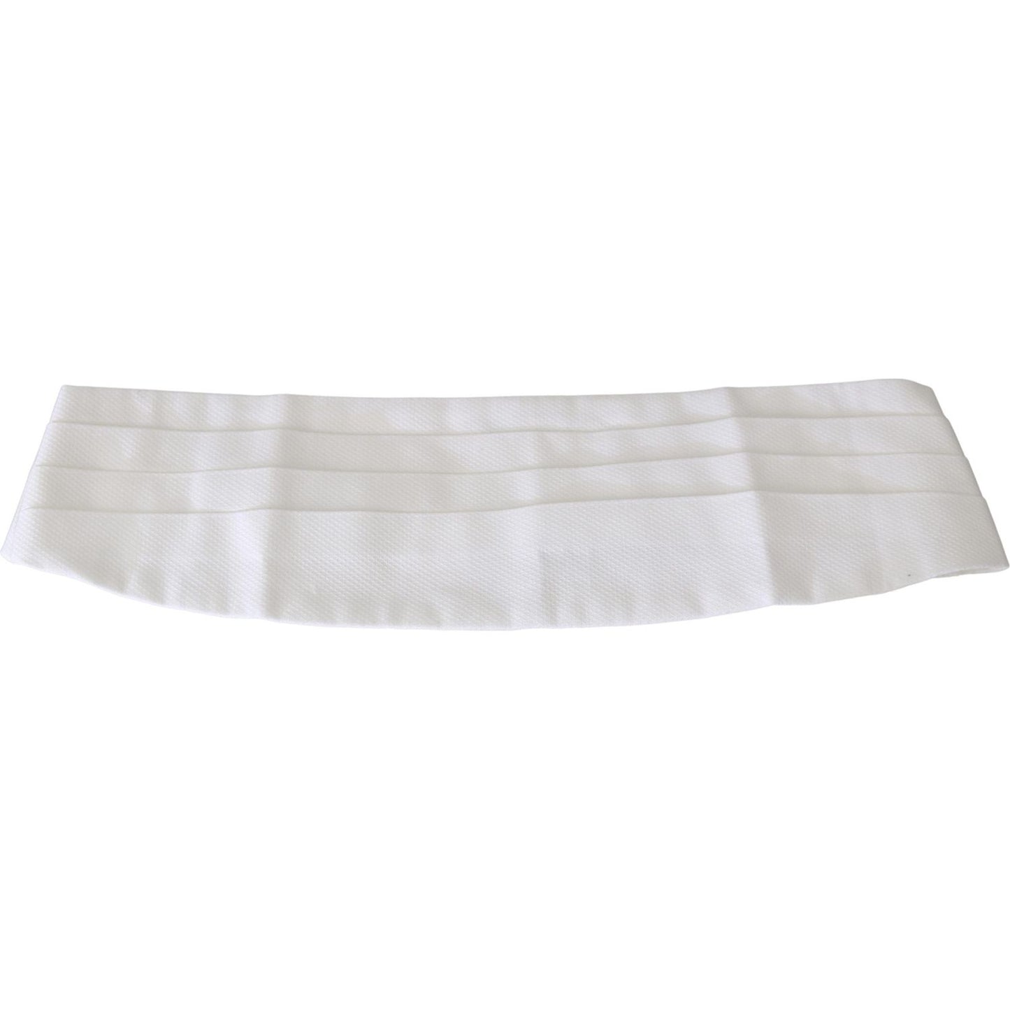 Dolce & Gabbana Elegant Silk White Cummerbund Dolce & Gabbana Light Gray