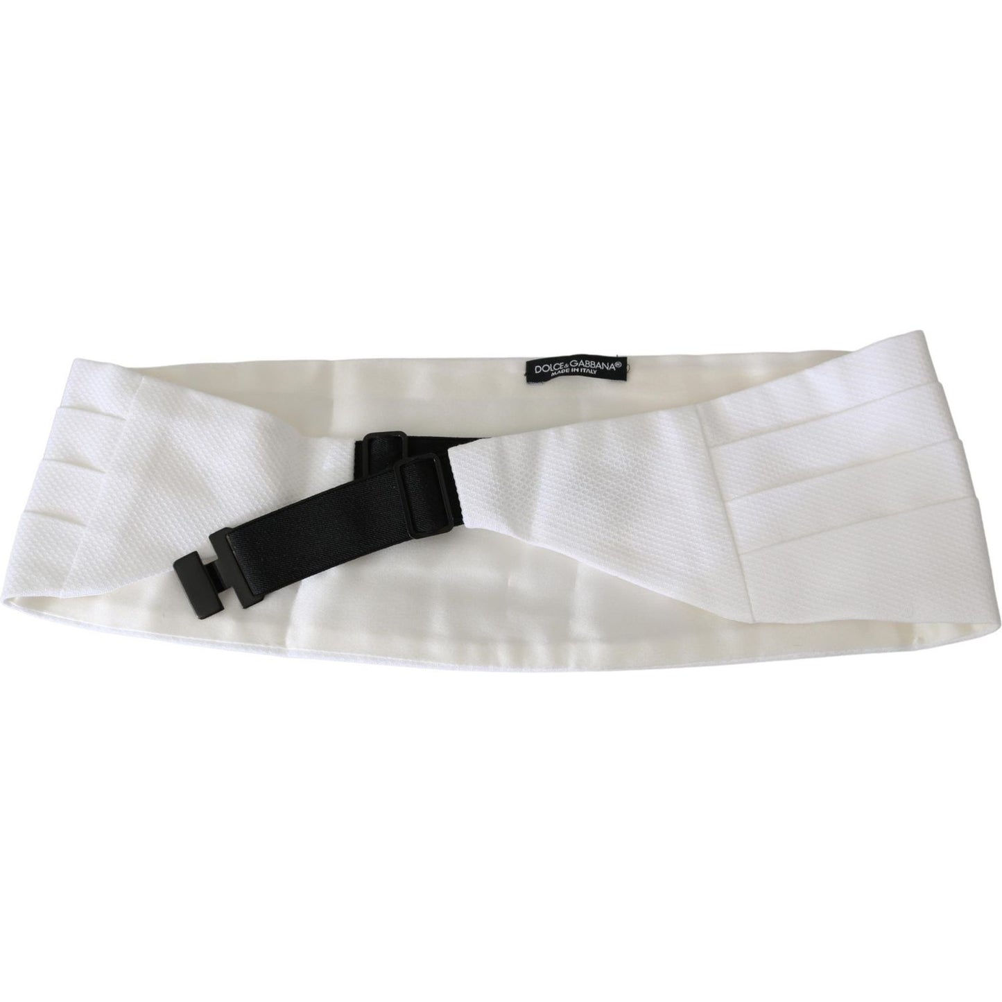 Dolce & Gabbana Elegant Silk White Cummerbund Dolce & Gabbana Light Gray