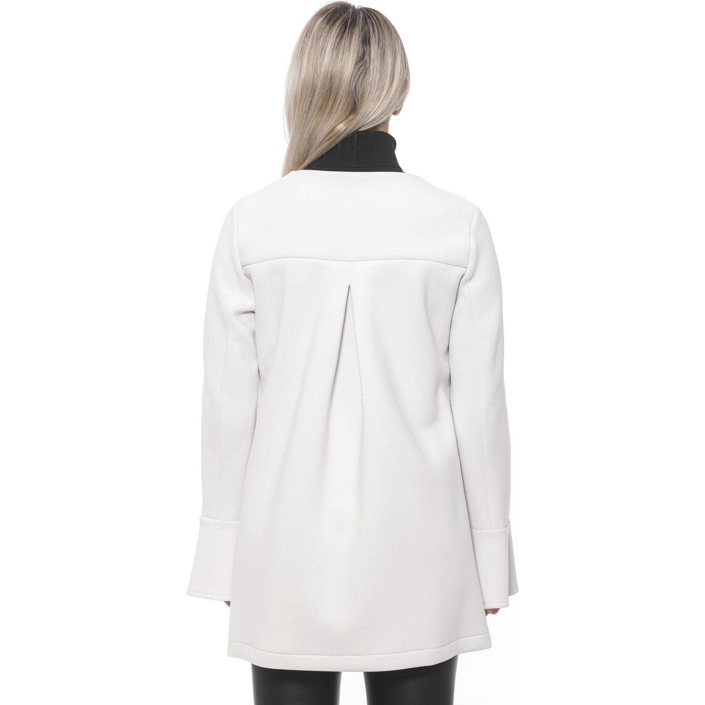 19V69 Italia Elegant White Neoprene Woman Coat 19V69 Italia Lavender
