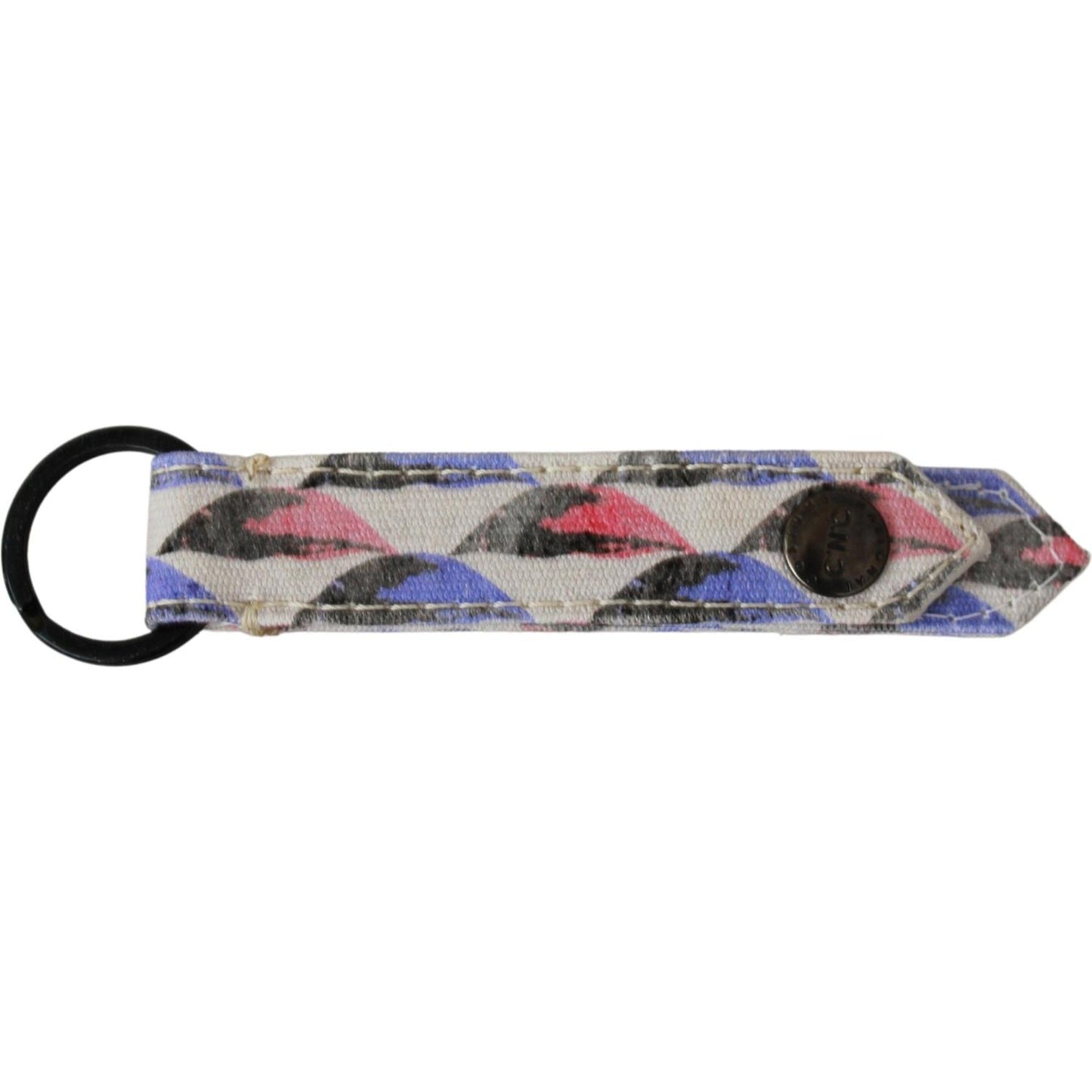 Costume National Chic Tri-Color Keychain Accessory Keychain Costume National Dark Gray