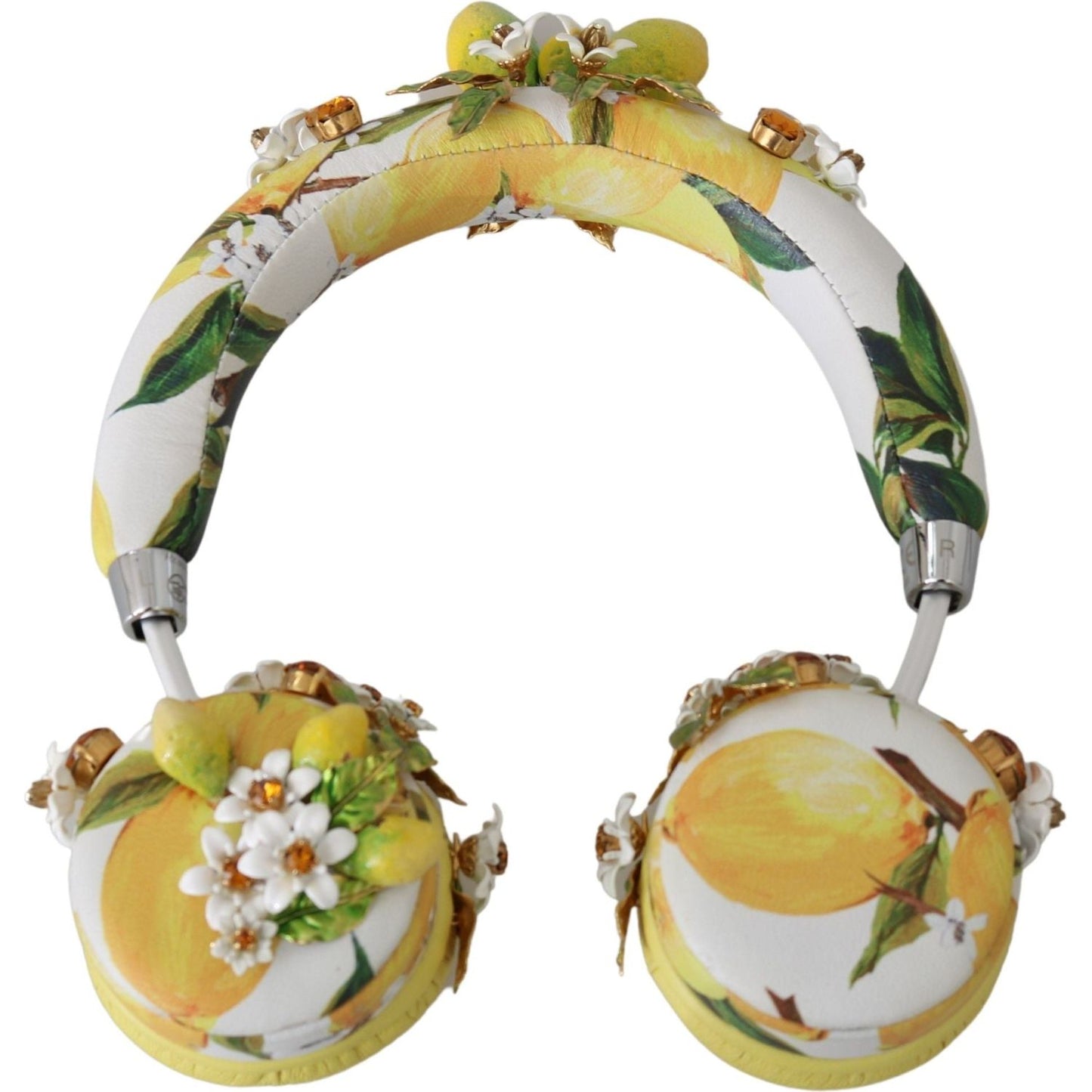 Dolce & Gabbana Glamorous Gold-Embellished Leather Headphones Dolce & Gabbana Dark Khaki