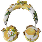 Dolce & Gabbana Glamorous Gold-Embellished Leather Headphones Dolce & Gabbana Dark Khaki