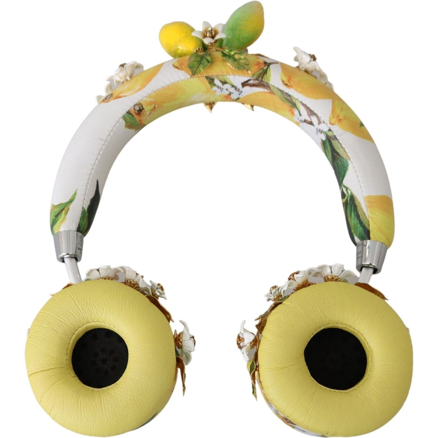 Dolce & Gabbana Glamorous Gold-Embellished Leather Headphones Dolce & Gabbana Dark Khaki