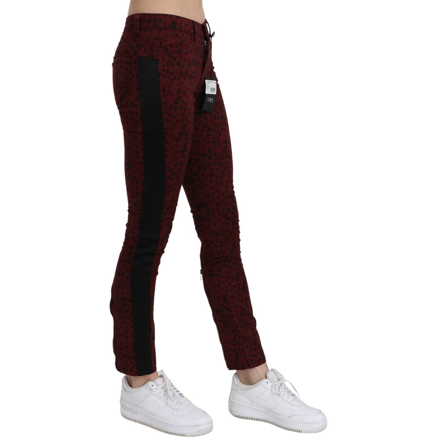 Costume National Bordeaux Slim Fit Designer Jeans Costume National Light Gray