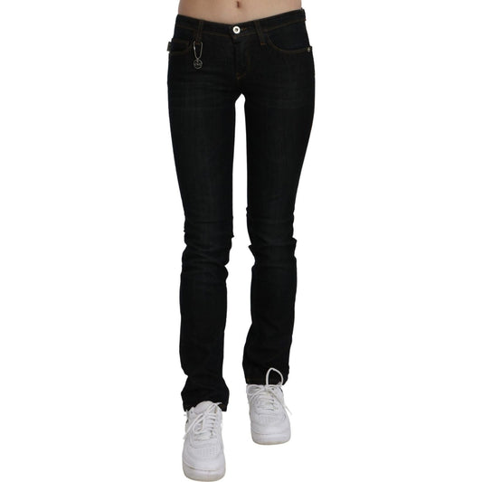 Costume National Black Mid Waist Skinny Denim Cotton Jeans Jeans & Pants