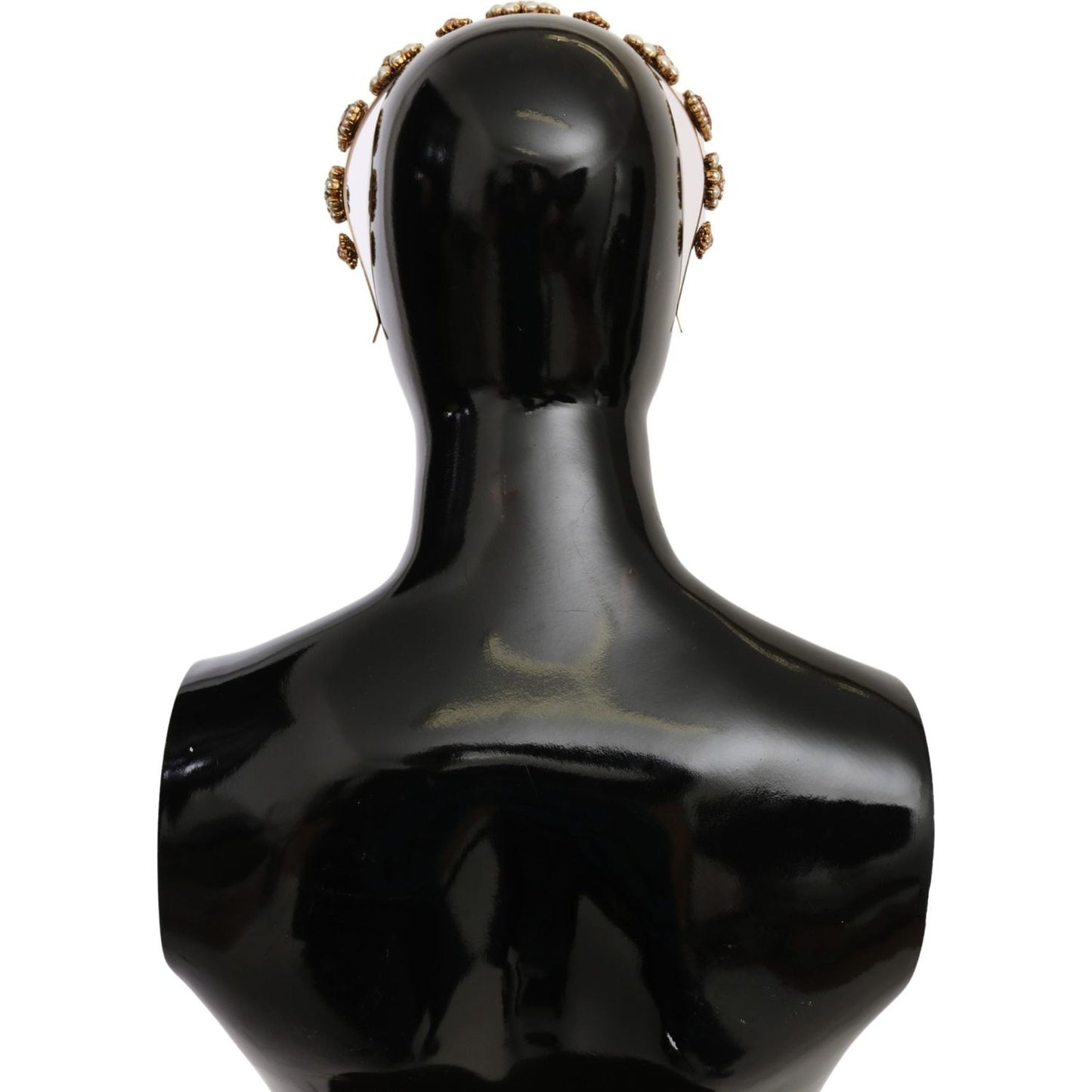 Dolce & Gabbana Elegant Crystal Pearl Diadem Headpiece Dolce & Gabbana Black
