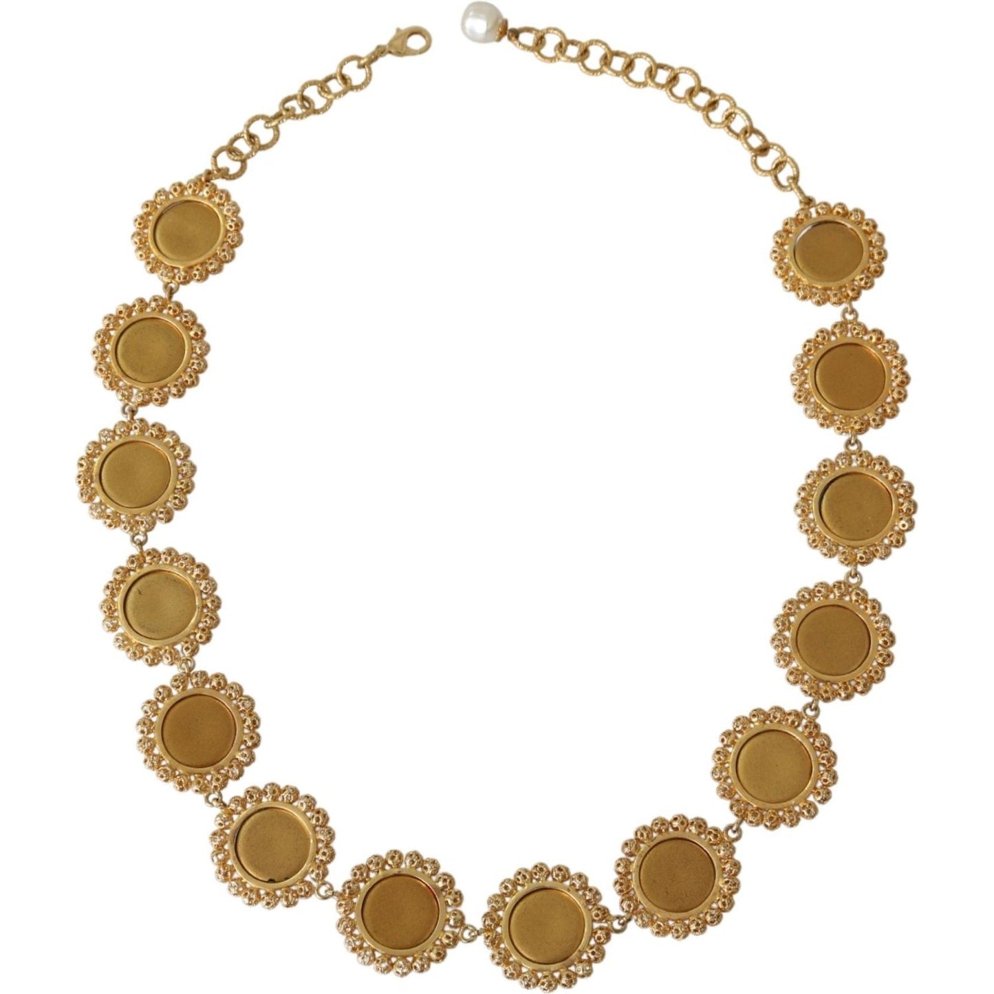 Dolce & Gabbana Elegant Crystal Charm Statement Necklace Necklace Dolce & Gabbana Sienna