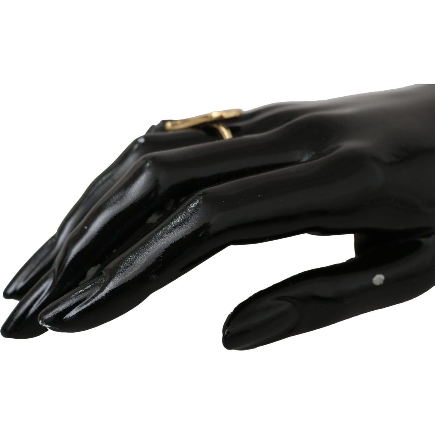 Nialaya Elegant Gold-Crystal Embellished Ring Ring Nialaya Black