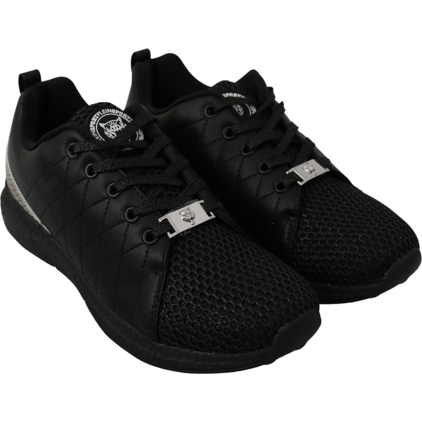 Philipp Plein Elegant Black Gisella Sneakers WOMAN SNEAKERS Philipp Plein Black