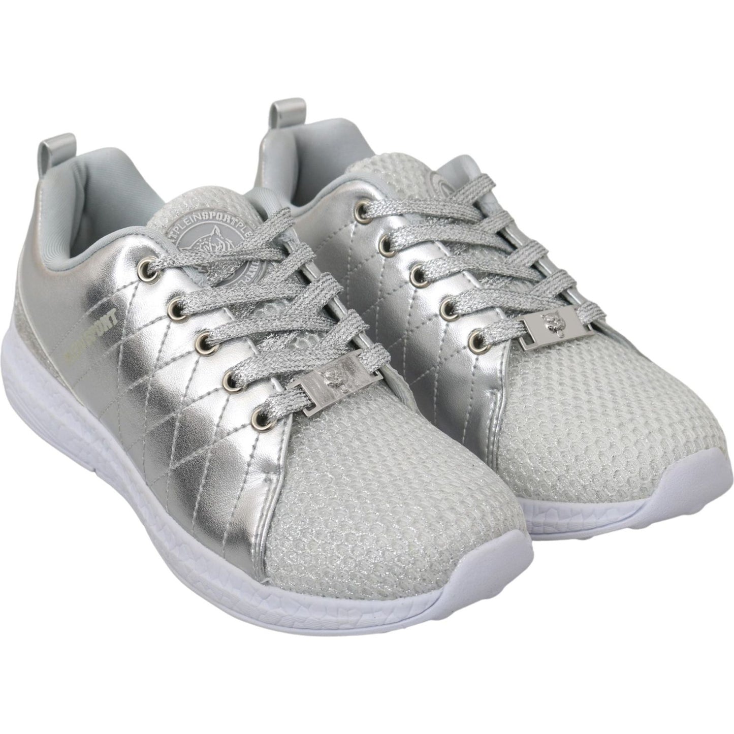 Philipp Plein Sleek Silver Sneakers for Trendsetters WOMAN SNEAKERS Philipp Plein Gray