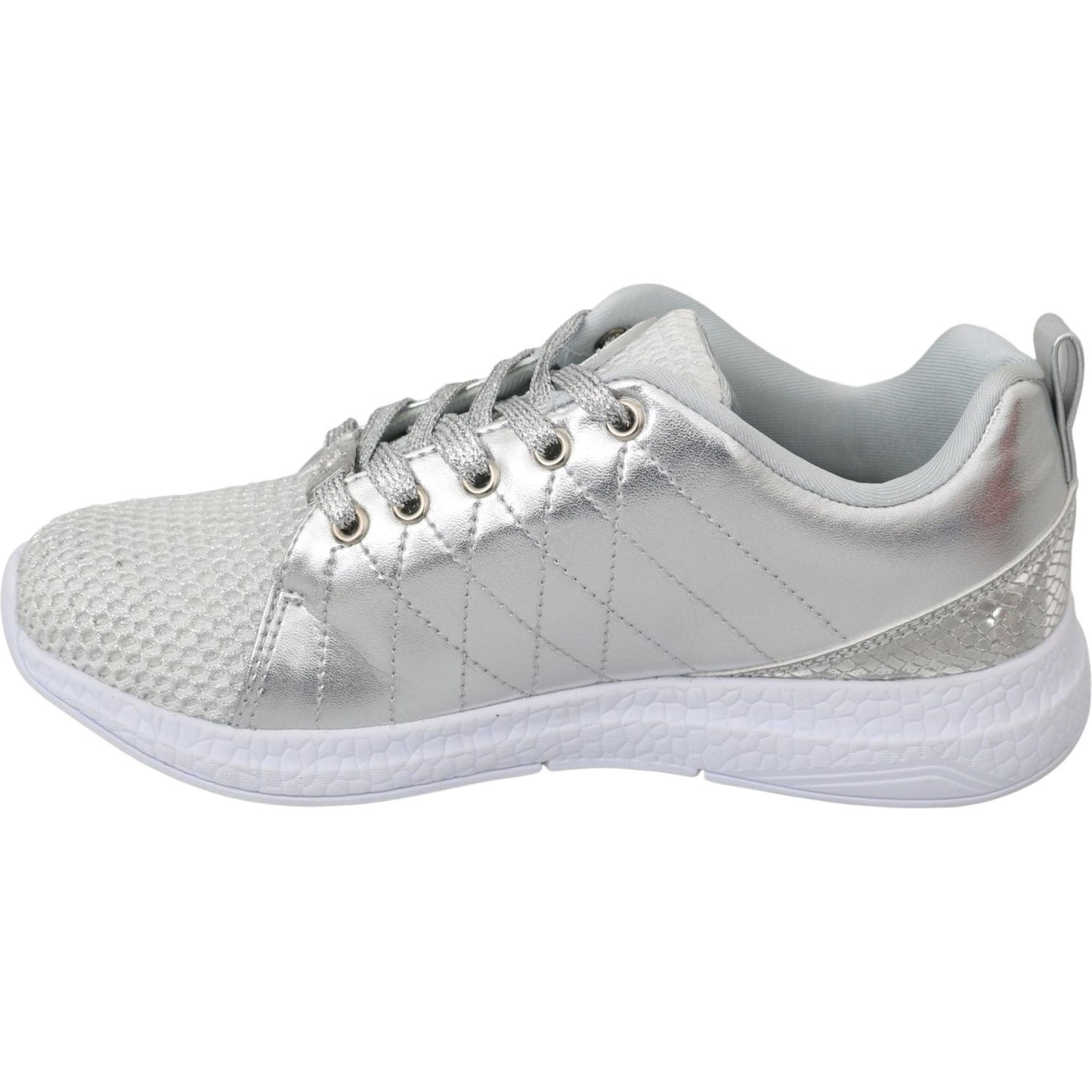 Philipp Plein Sleek Silver Sneakers for Trendsetters WOMAN SNEAKERS Philipp Plein Gray