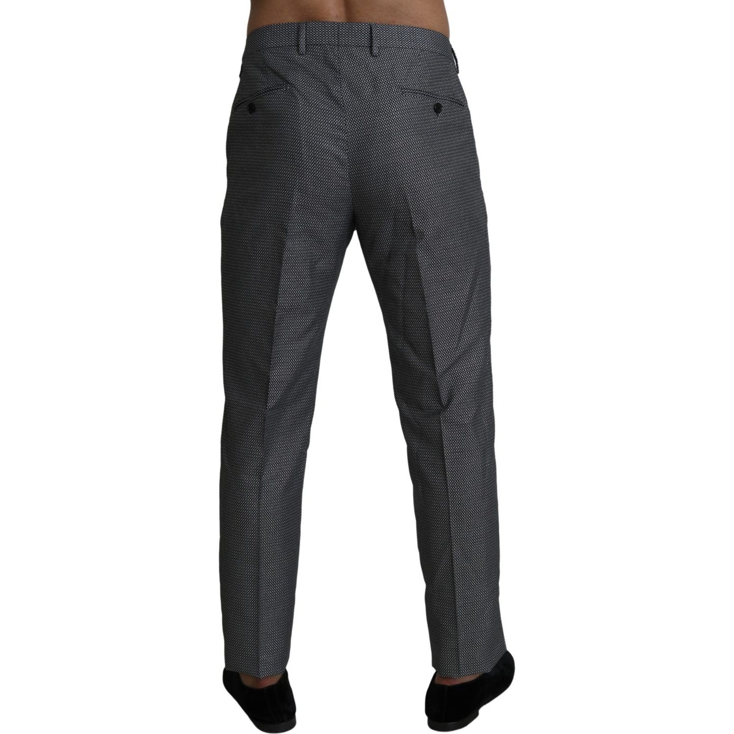 Dolce & Gabbana Elegant Gray Slim Fit Dress Trousers Dolce & Gabbana Dark Slate Gray