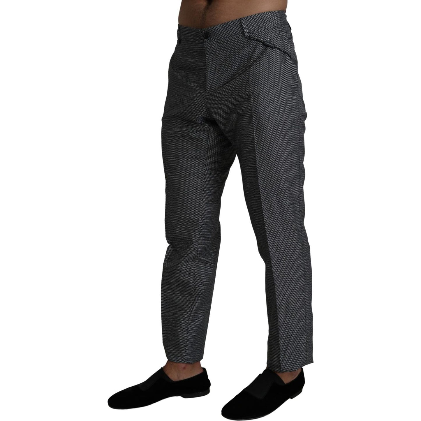 Dolce & Gabbana Elegant Gray Slim Fit Dress Trousers Dolce & Gabbana Dark Slate Gray