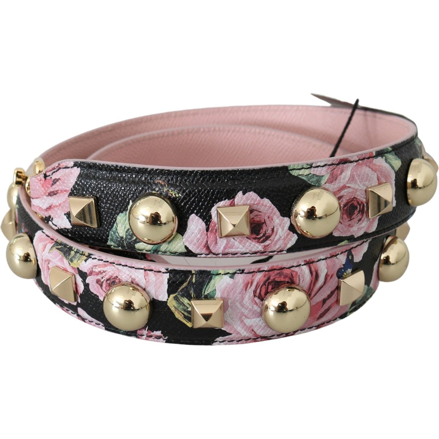 Dolce & Gabbana Elegant Floral Leather Shoulder Strap Dolce & Gabbana Rosy Brown