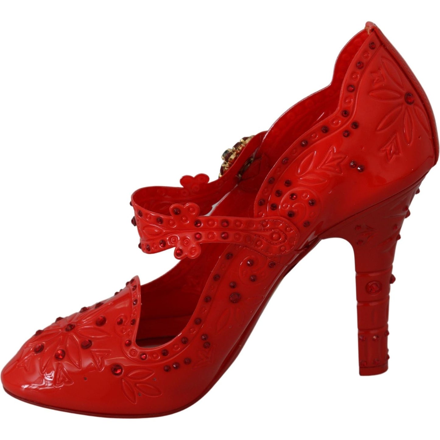 Dolce & Gabbana Chic Red Crystal Cinderella Pumps LA7289-40