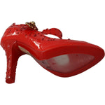 Dolce & Gabbana Chic Red Crystal Cinderella Pumps LA7289-40