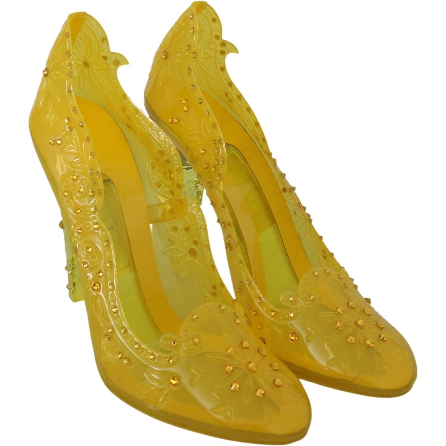 Dolce & Gabbana Enchanting Cinderella Crystal Pumps Dolce & Gabbana Dark Goldenrod
