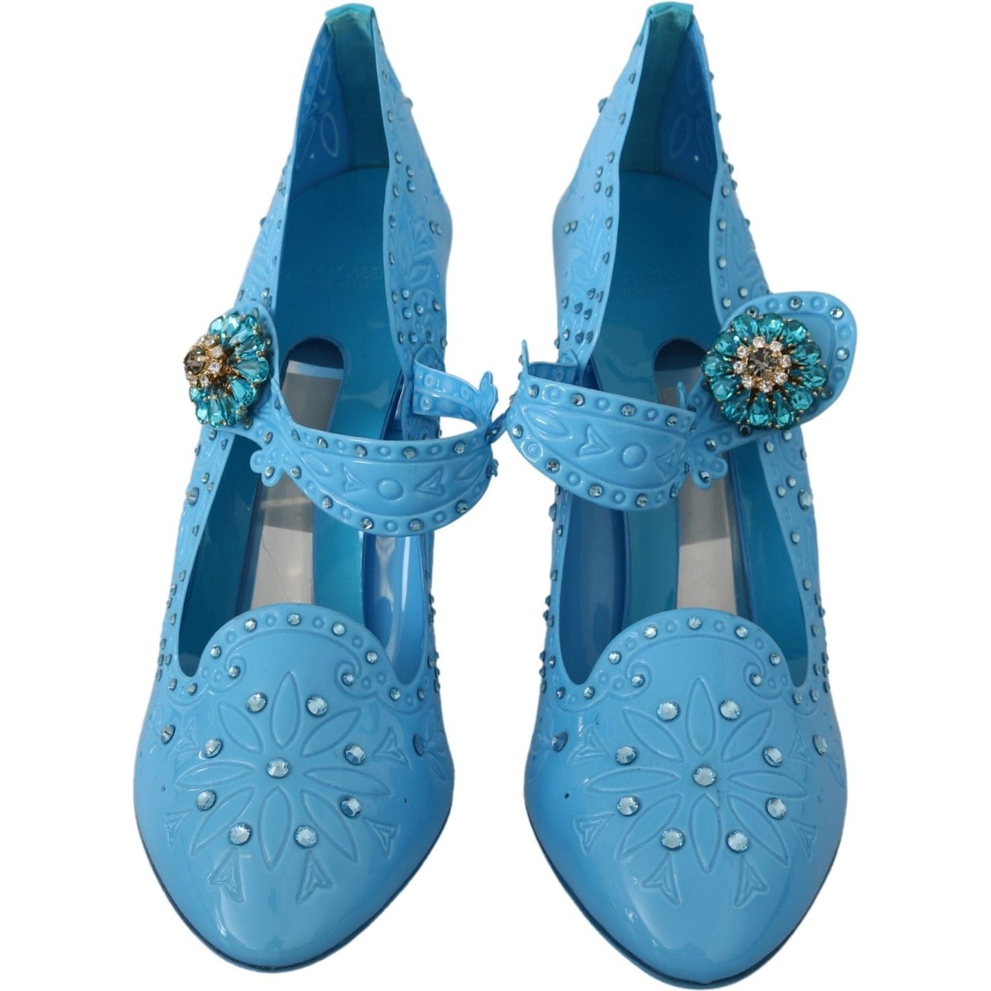 Dolce & Gabbana Enchanting Crystal Cinderella Pumps Dolce & Gabbana Steel Blue