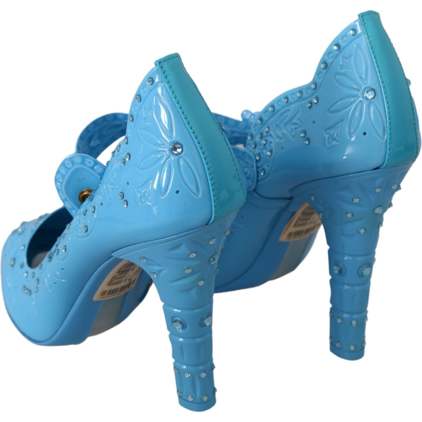 Dolce & Gabbana Enchanting Crystal Cinderella Pumps Dolce & Gabbana Steel Blue