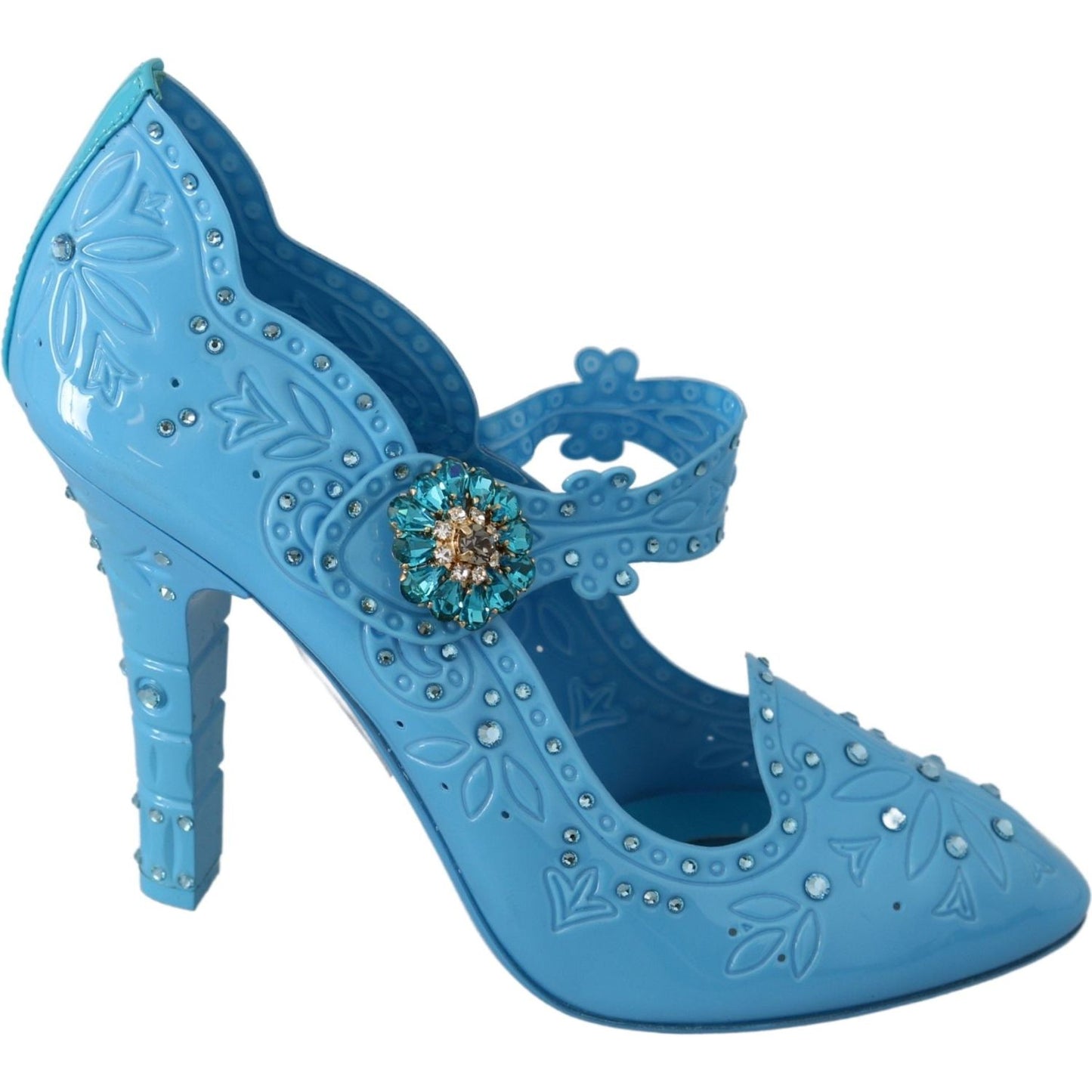 Dolce & Gabbana Enchanting Crystal Cinderella Pumps Dolce & Gabbana Steel Blue