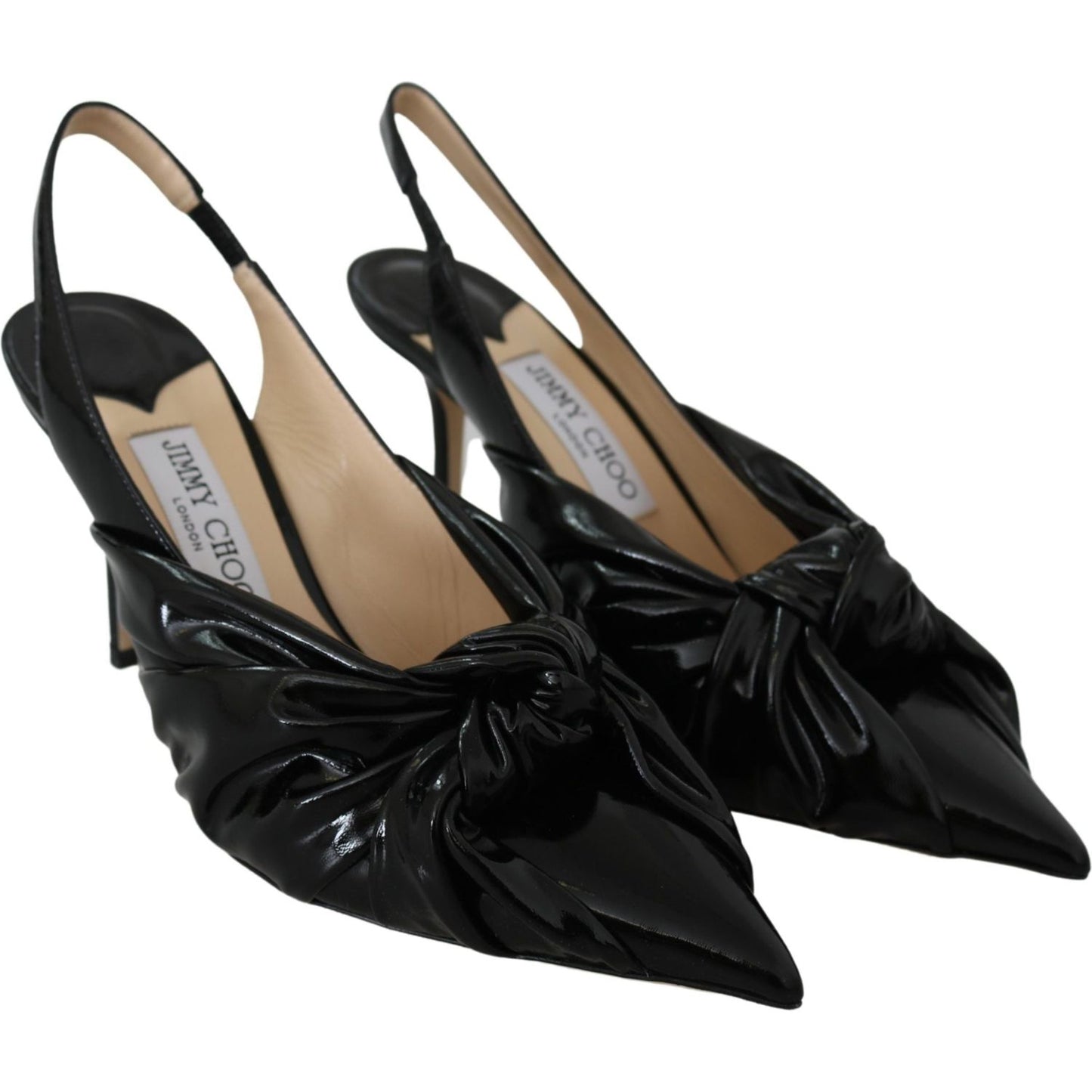 Jimmy Choo Elegant Black Leather Pointed Toe Pumps 191714967243