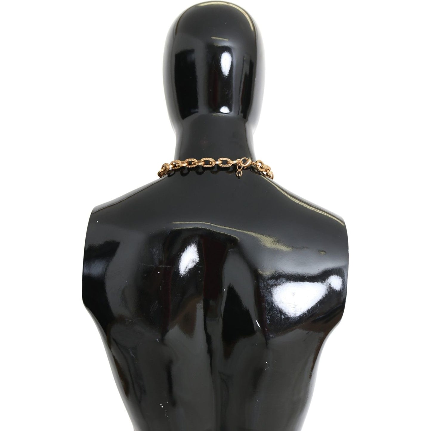 Dolce & Gabbana Elegant Gold Floral Crystal Statement Necklace Necklace Dolce & Gabbana Dark Slate Gray