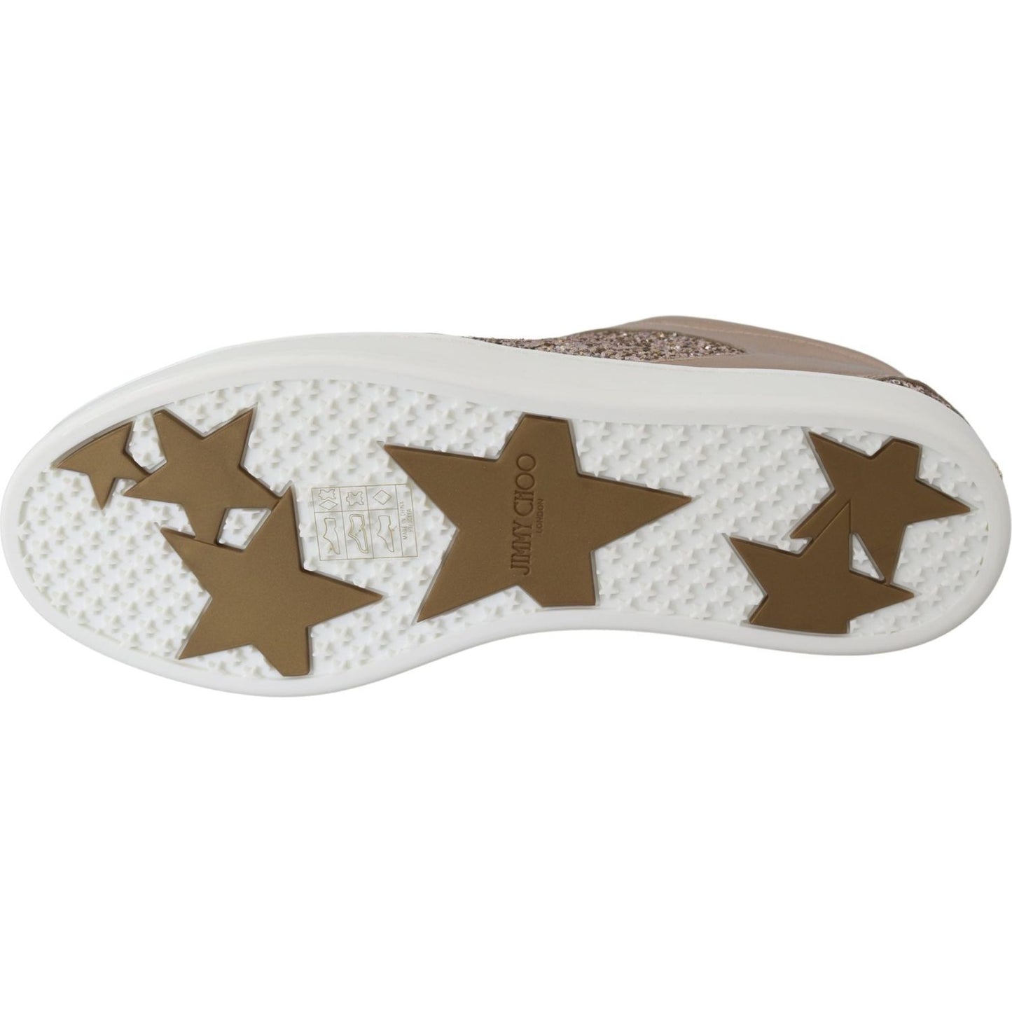 Jimmy Choo Ballet Pink Glitter Leather Sneakers Jimmy Choo Light Gray