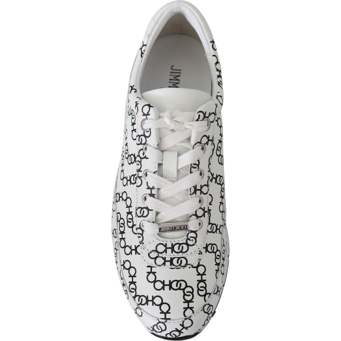 Jimmy Choo Elegant Monochrome Leather Sneakers Jimmy Choo Gray