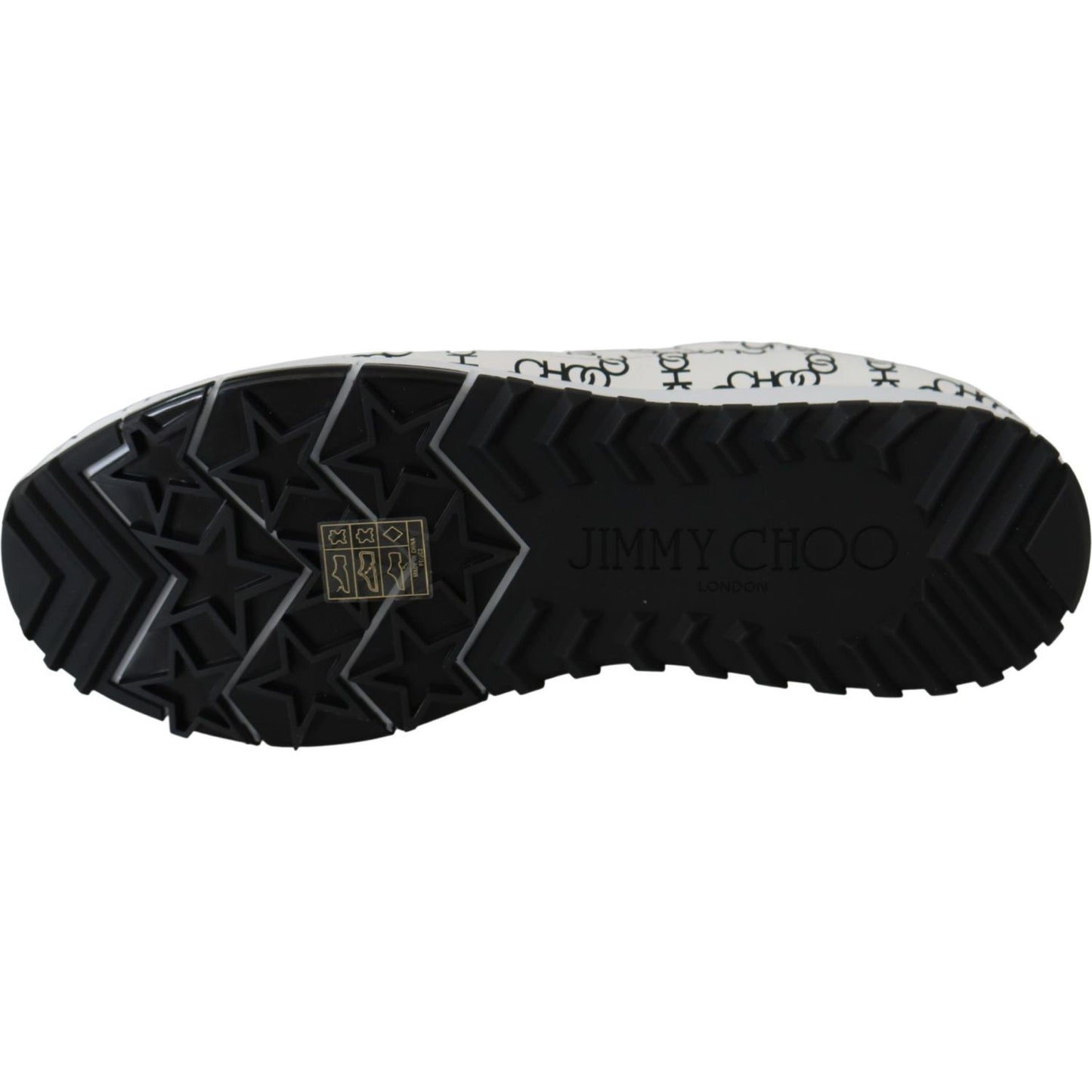 Jimmy Choo Elegant Monochrome Leather Sneakers Jimmy Choo Black