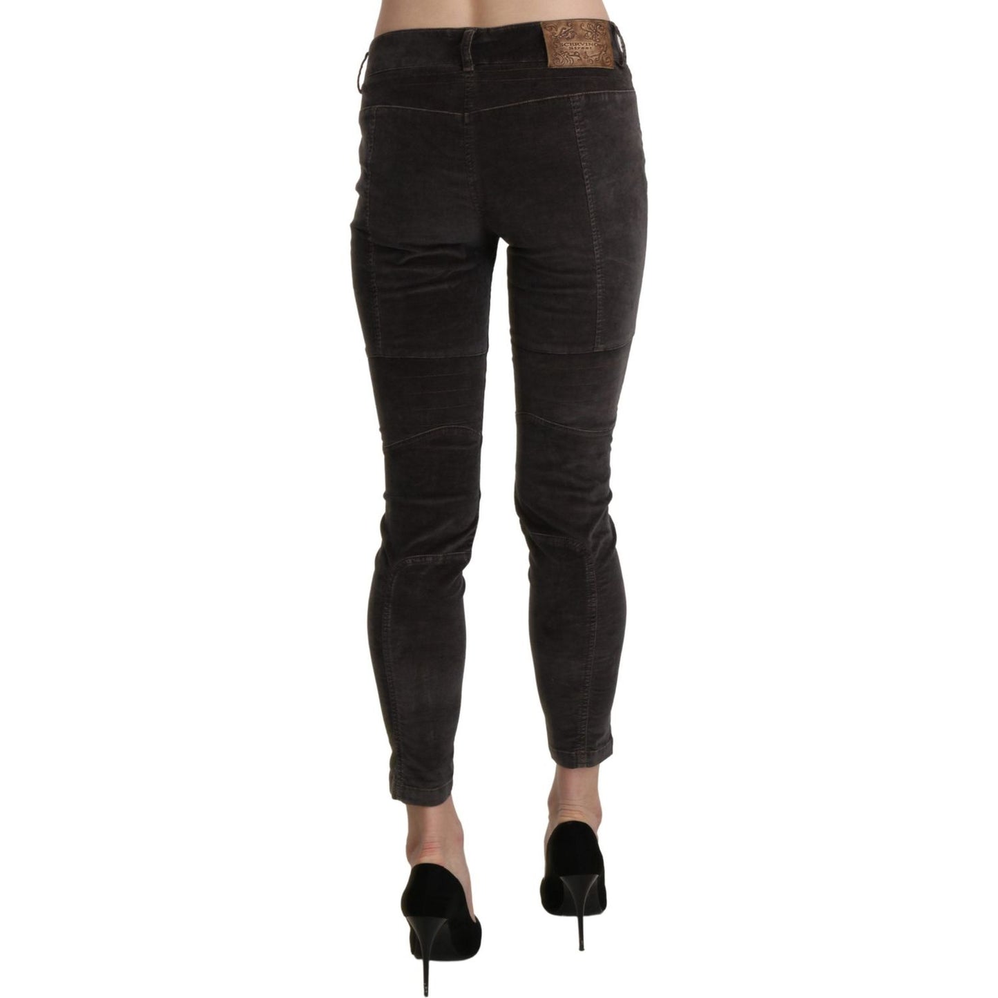 Ermanno Scervino Chic Brown Capri Cropped Pants Ermanno Scervino Black