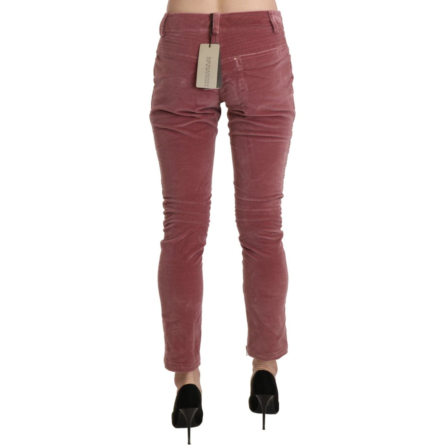 Ermanno Scervino Chic Red Mid Waist Skinny Trousers Ermanno Scervino Sienna