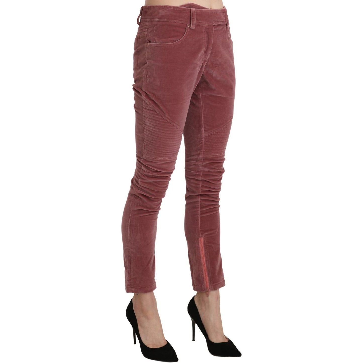 Ermanno Scervino Chic Red Mid Waist Skinny Trousers Ermanno Scervino Sienna