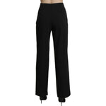 BENCIVENGA Elegant High Waist Straight Black Pants Jeans & Pants BENCIVENGA Black