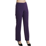 BENCIVENGA Elegant High Waist Violet Straight Pants BENCIVENGA Dark Slate Gray