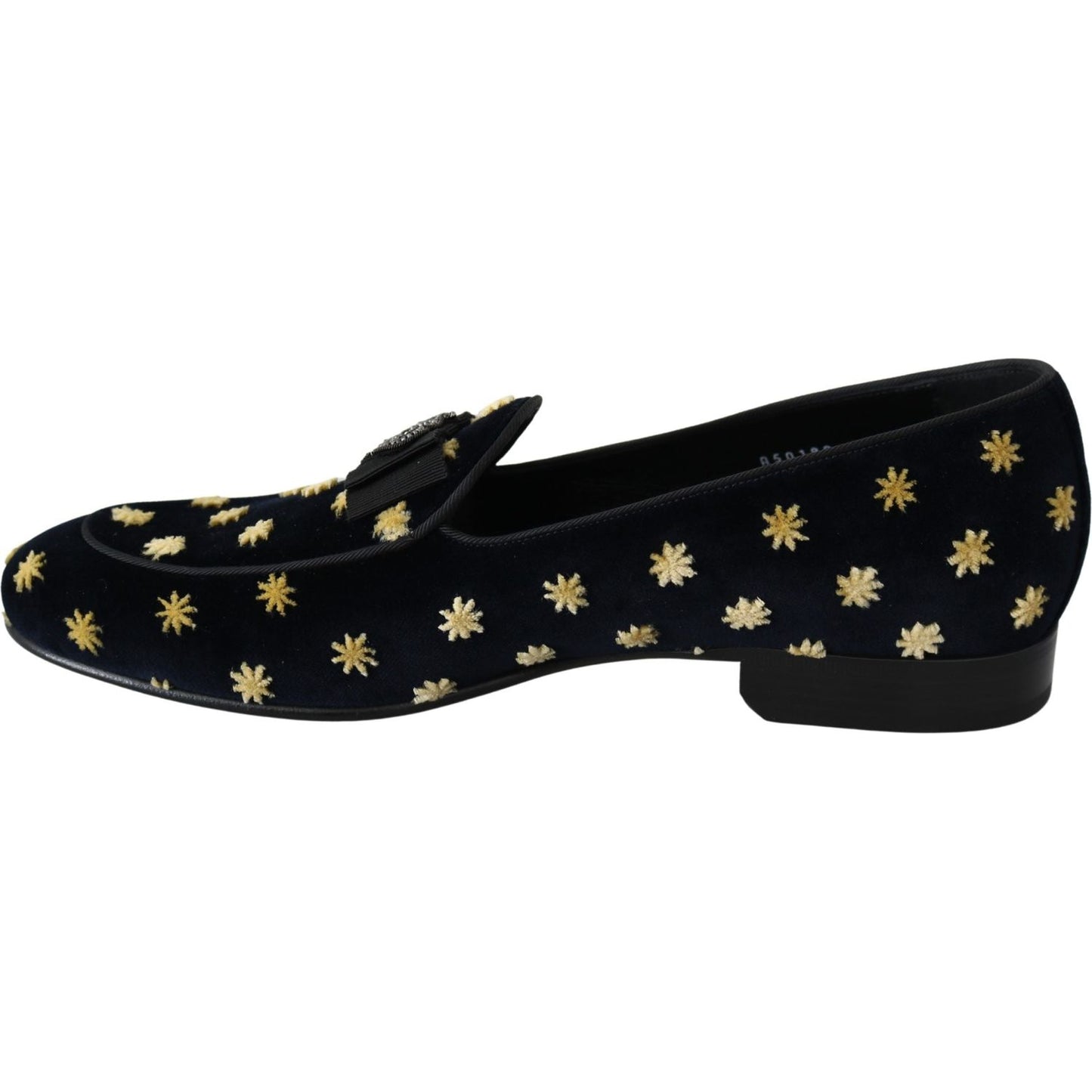 Dolce & Gabbana Elegant Velvet Crown Embroidery Loafers Dolce & Gabbana Black