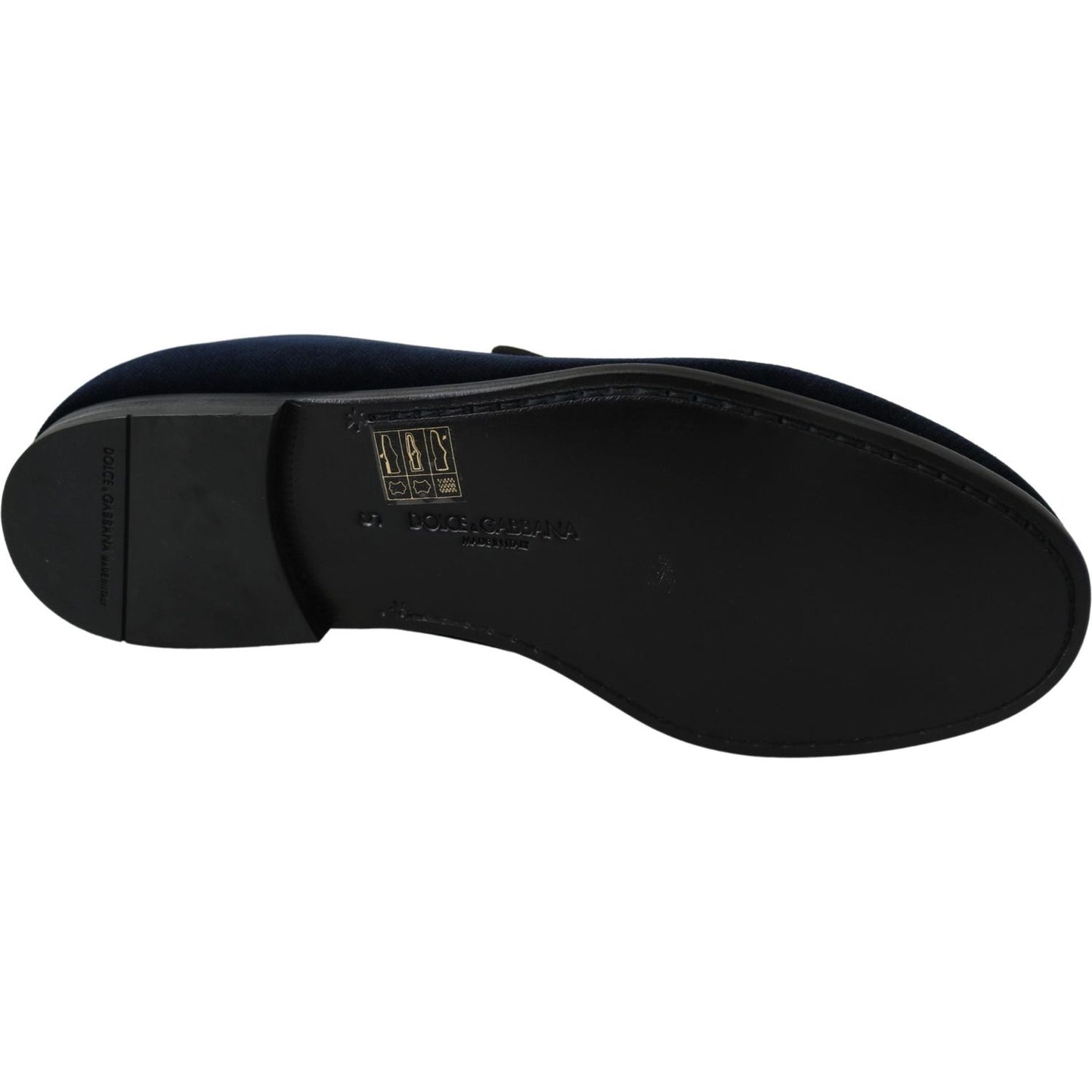 Dolce & Gabbana Elegant Blue Embroidered Loafers Dolce & Gabbana Black
