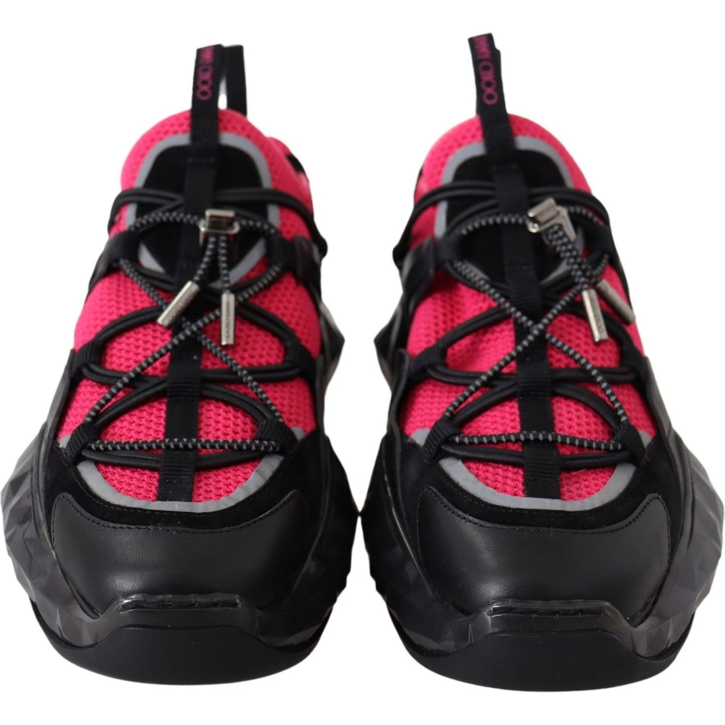 Jimmy Choo Electric Elegance Leather Mesh Sneakers Jimmy Choo Black