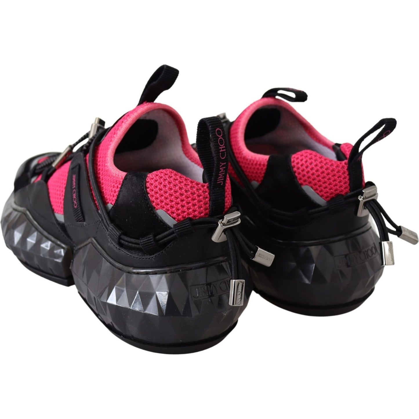 Jimmy Choo Electric Elegance Leather Mesh Sneakers Jimmy Choo Black