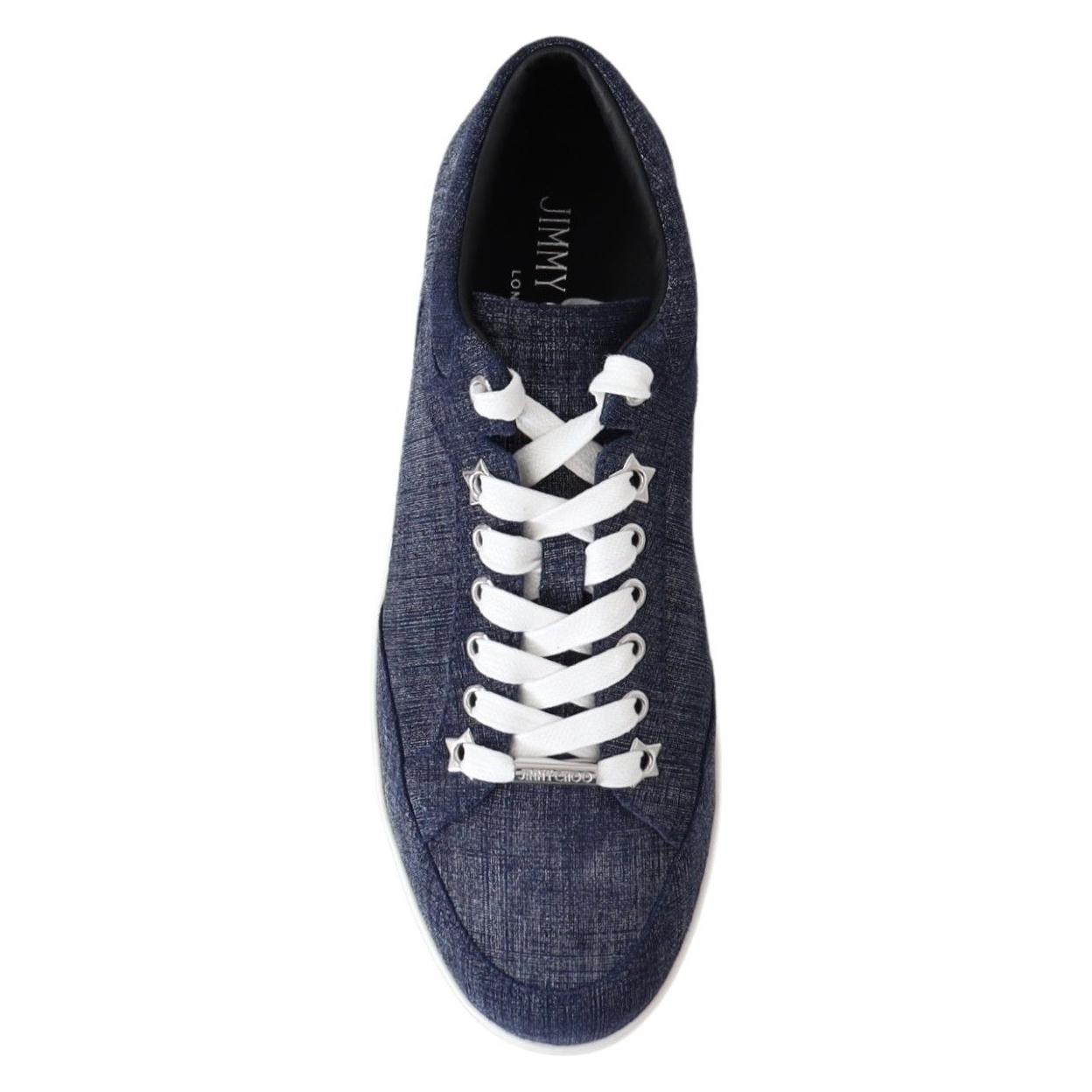 Jimmy Choo Chic Slip-On Blue Denim Suede Sneakers Jimmy Choo Dark Slate Gray
