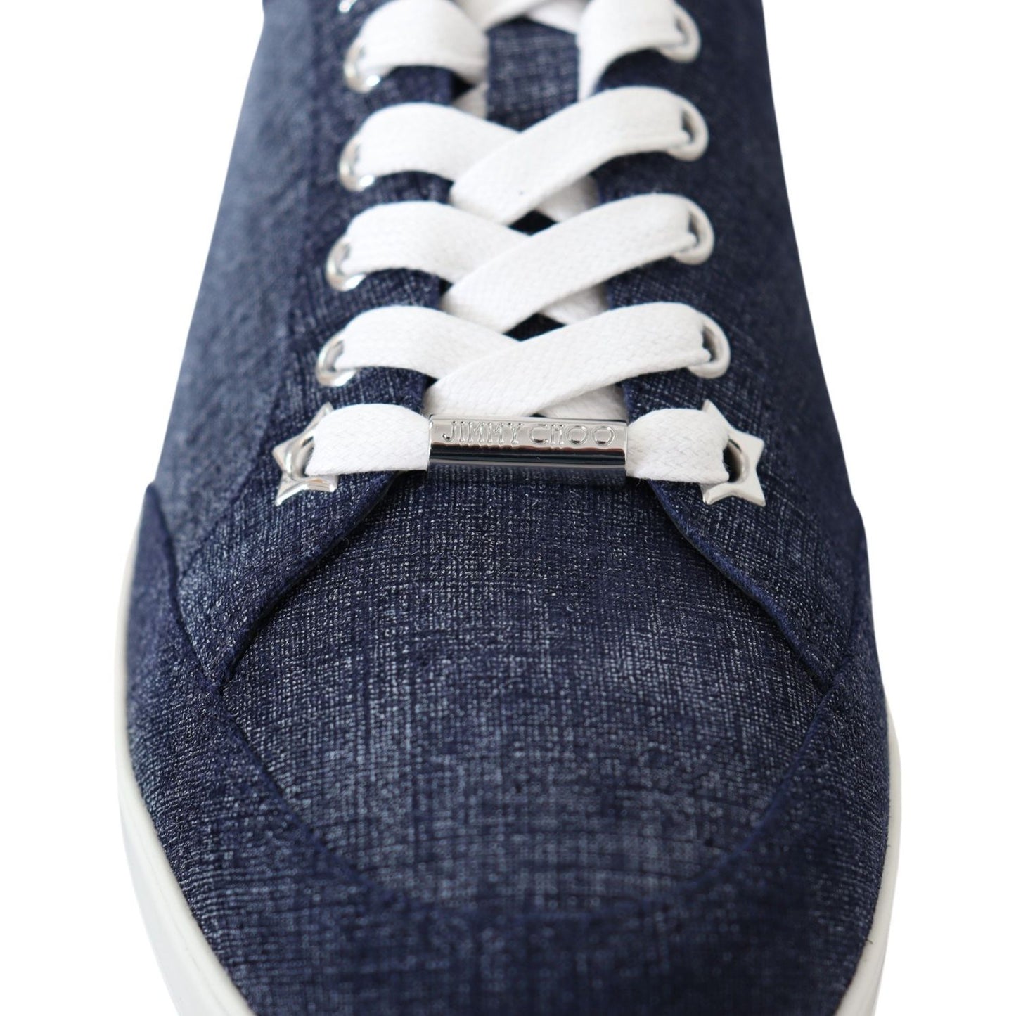 Jimmy Choo Chic Slip-On Blue Denim Suede Sneakers Jimmy Choo Dark Slate Gray