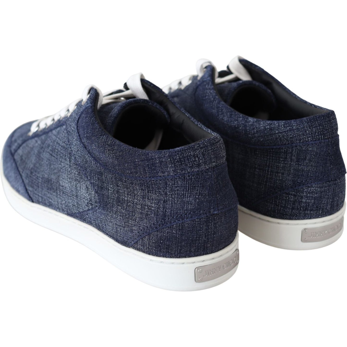 Jimmy Choo Chic Slip-On Blue Denim Suede Sneakers Jimmy Choo Dark Slate Gray