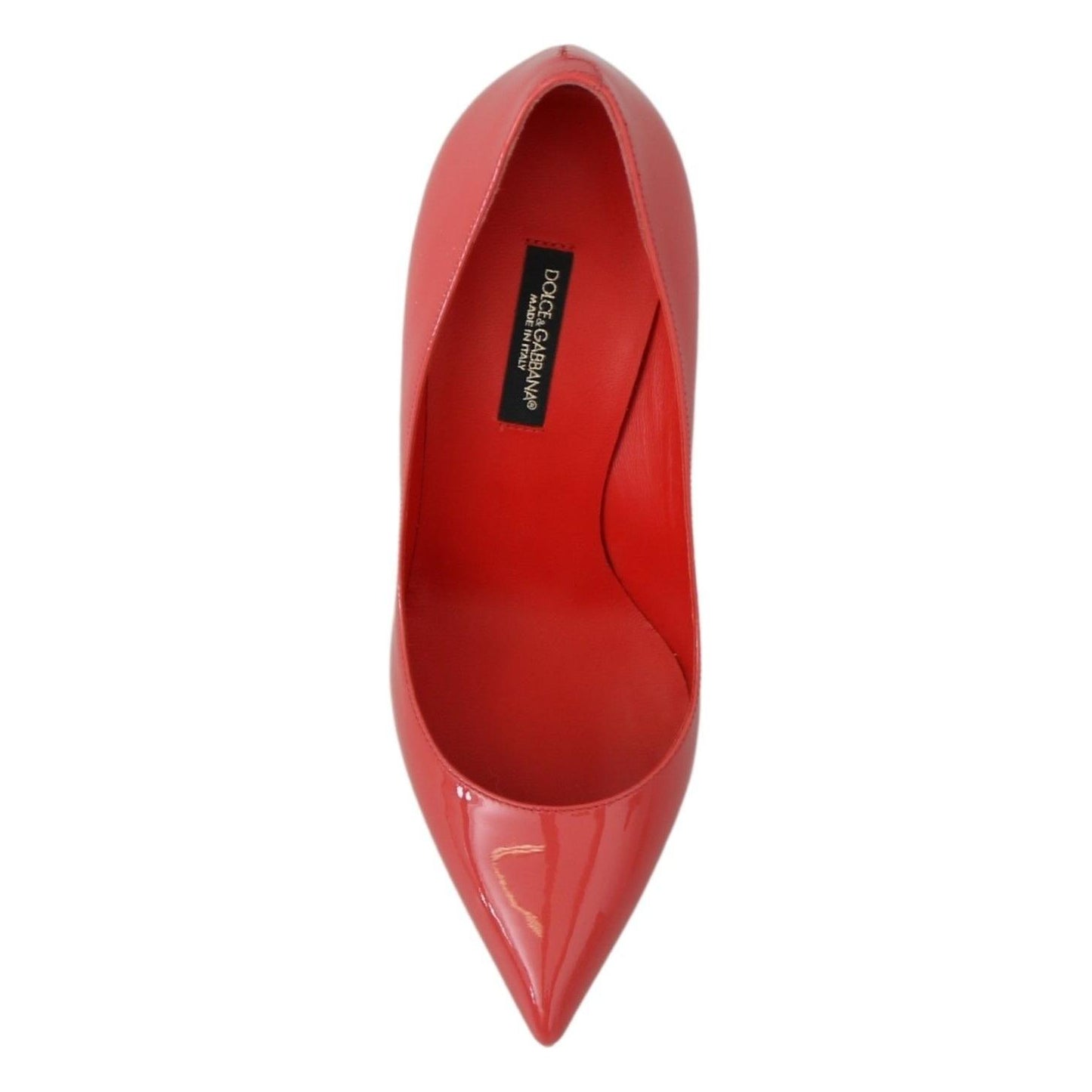 Dolce & Gabbana Elegant Dark Pink Patent Leather Pumps Dolce & Gabbana Brown