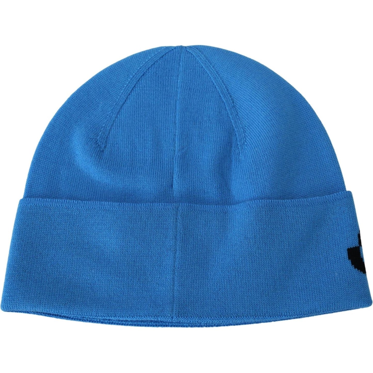 Givenchy Chic Woolen Beanie with Signature Black Logo Beanie Hat Givenchy Steel Blue