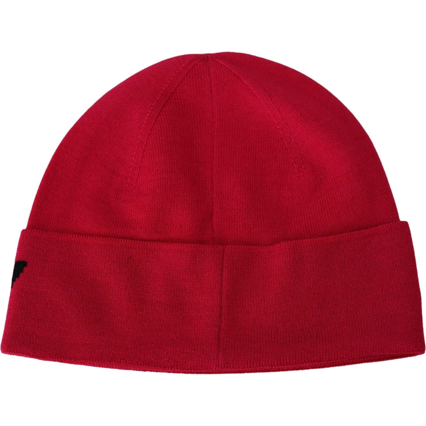Givenchy Elegant Wool Beanie with Signature Contrast Logo Beanie Hat Givenchy Dark Red