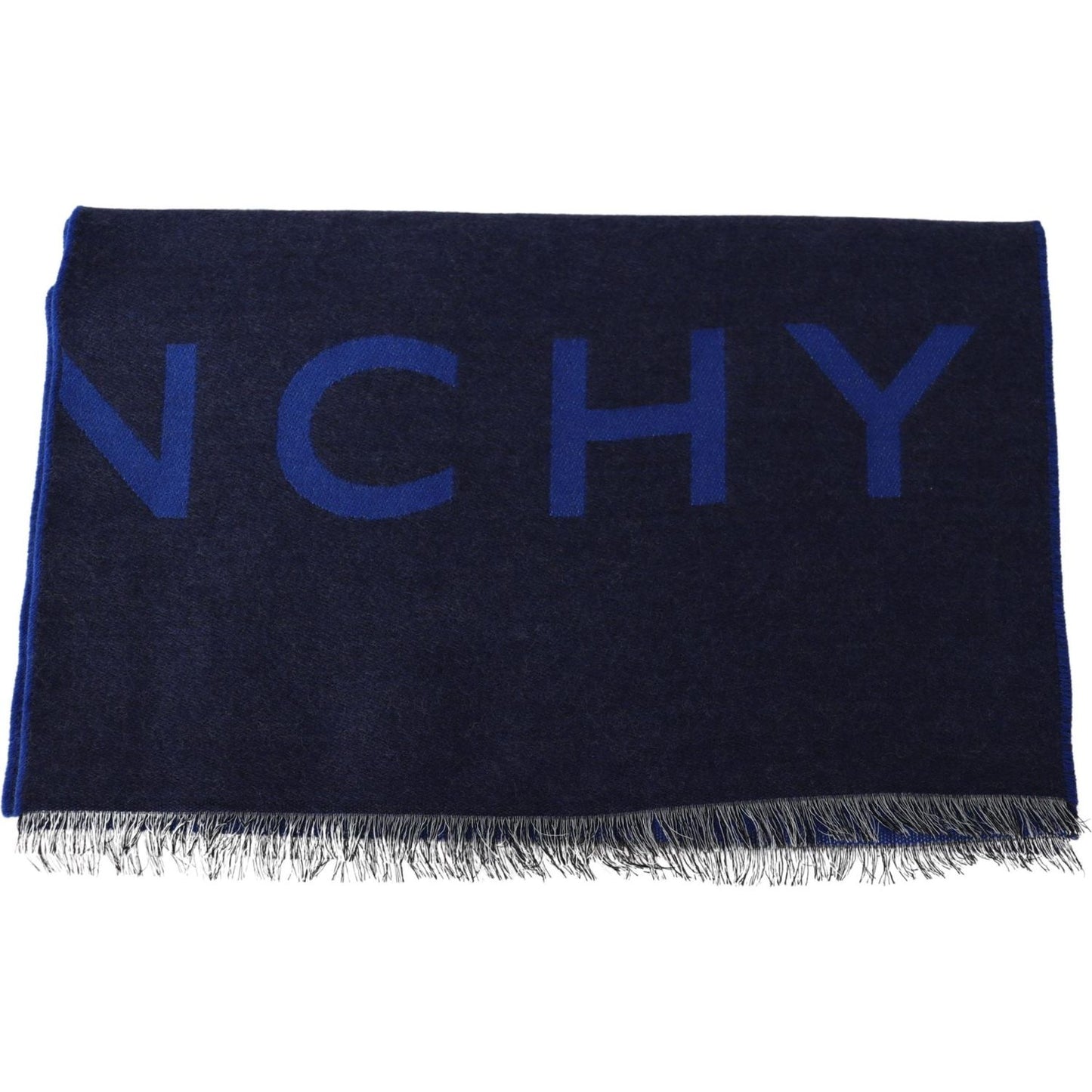 Givenchy Elegant Unisex Wool Silk Blend Scarf Wool Wrap Shawls Givenchy Black